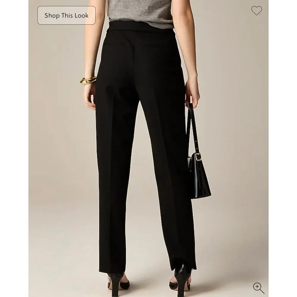 J. Crew Kate straight-leg pant in four-season stretch Black NWT size 12T